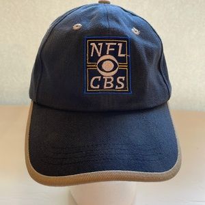NFL CBS falcon baseball hat cap blue with tan edging Velcro back